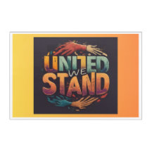 "United We Stand" Acryl kunst aan de muur