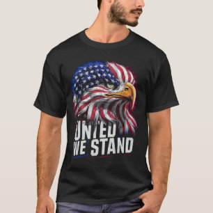 United We Stand – Bold Patriotic USA Vlag Graphic T-shirt