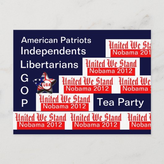 United We stand Briefkaart (Voorkant)