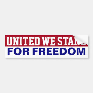 United We stand For Freedom Bumper Sticker