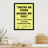 United we stand ~ patriottisch poster (Keuken)