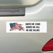 United We stand - verdeeld We Herfst Bumpersticker (Op auto)