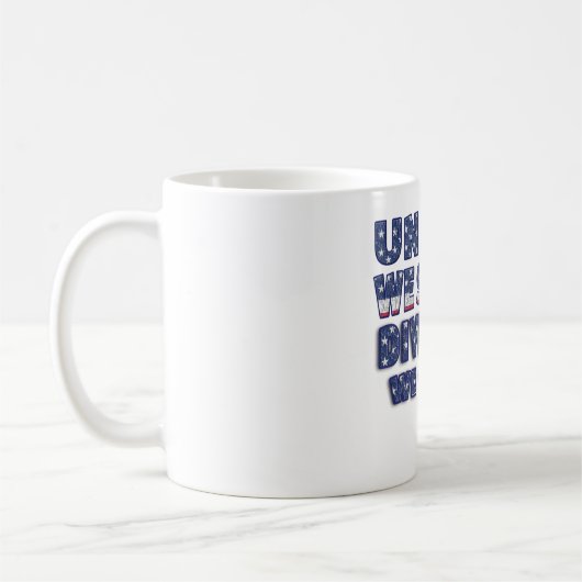 United We Stress Typography Coffee Mug (Gauche)