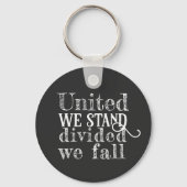 United wij staan wit zwart motivatiescript sleutelhanger (Voorkant)