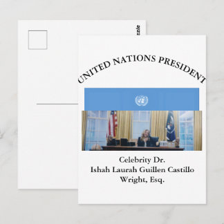 #UNITEDNATIONSPRESIDENT DR. #LAURAHCASTILLOS ESQ. BRIEFKAART