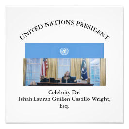 #UNITEDNATIONSPRESIDENT DR. #LAURAHCASTILLOS ESQ. FOTO AFDRUK