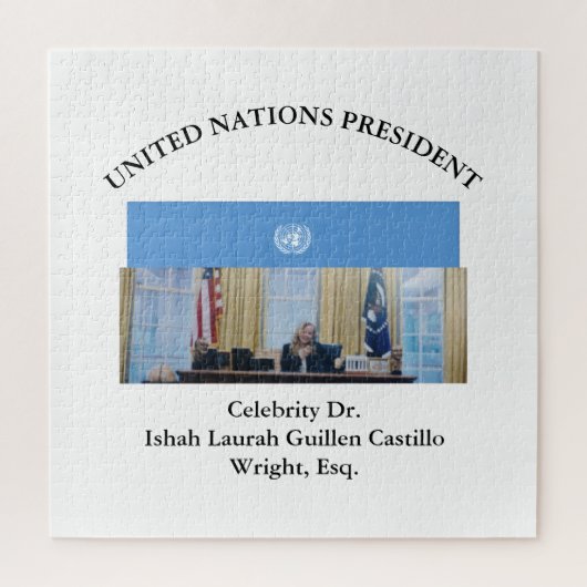#UNITEDNATIONSPRESIDENT DR. #LAURAHCASTILLOS ESQ. LEGPUZZEL (Verticaal)