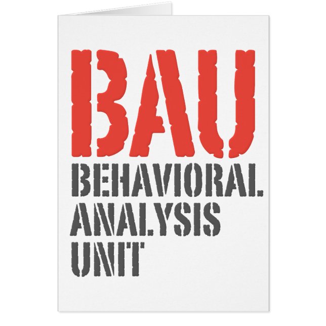 Unités d'analyse comportementale de BAU (Devant)