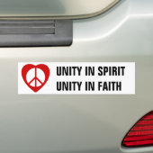 Unitheistisch vredesembleem bumpersticker (Op auto)