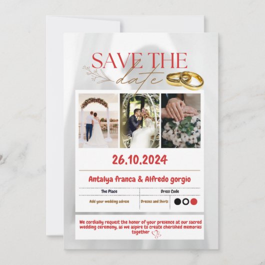 Uniting Hearts: Our Wedding invitation Celebration (Devant)