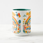 Unity and Diversity Rainbow Ceramic Mug (Centre)