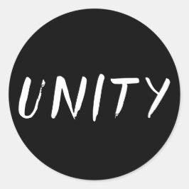Unity B&W Ronde Sticker
