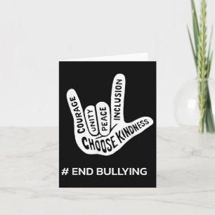 Unity Day Anti Bully Love Teken School Einde Peste Kaart
