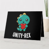 Unity Day Kind Dinosaurus TRex UnityRex Anti Bully Kaart (Voorkant)