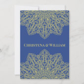 Unity in Bloom Blue Wedding Invitation (Devant)