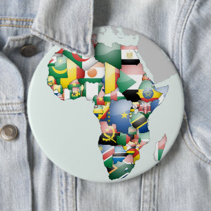 Unity in Diversity: het Collectie van de Afrikaans Ronde Button 6,0 Cm