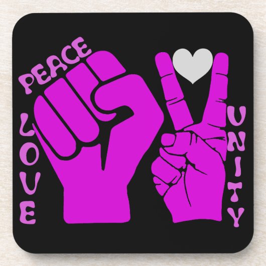 Unity, Love & Peace, Togetherness_ Drankjes Onderzetter (Voorkant)