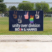 Unity Over Division 2024 Verkiezing Biden Harris Spandoek (Insitu)