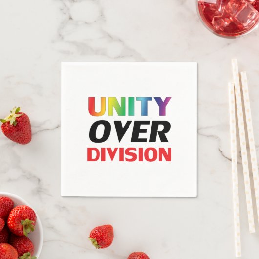 "Unity over Division" pride lgbtq lgbt witboek Servet (Insitu)