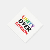 "Unity over Division" pride lgbtq lgbt witboek Servet (Hoek)