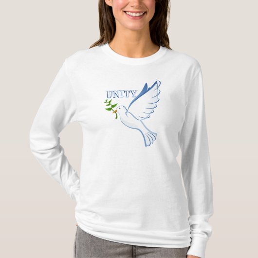 Unity Peace Dove grafisch ontwerp T-Shirt. T-shirt (Voorkant)