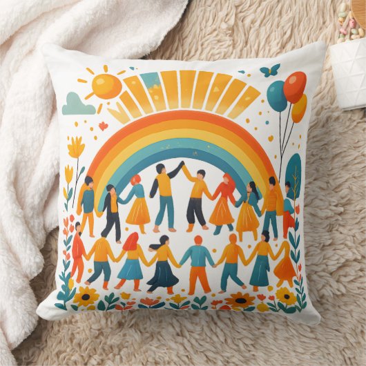 Unity Rainbow Community Decorative Pillow Kussen (Deken)