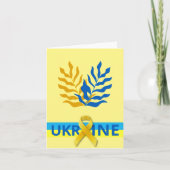 Unity Ribbon voor Oekraïense Vrede Kaart (Voorkant)