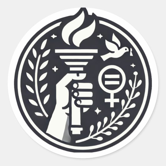 Unity Rising Ronde Sticker (Voorkant)