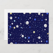 Univers patroon briefkaart (Voorkant / Achterkant)