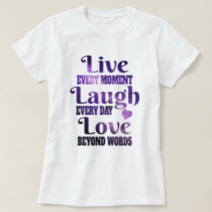 Univers pourpre   T-shirt de l'amour de rire en di