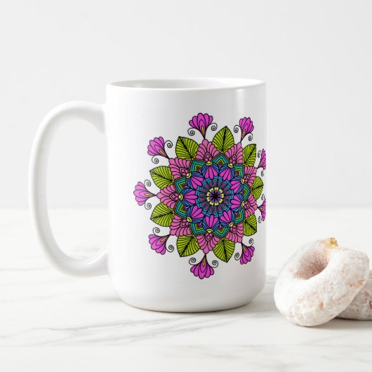 Universal Awakening Mandala Coffee Mug Koffiemok (Met donut)
