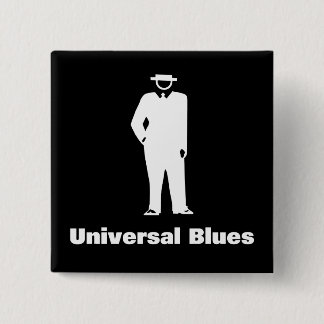 Universal Blues Vierkante Button 5,1 Cm
