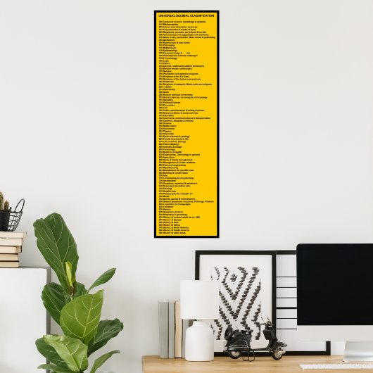 Universal Decimical Classification System Print (Thuiskantoor)