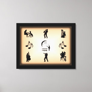 Universal Language Music Design Canvas Afdruk