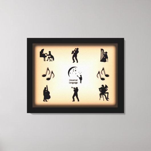 Universal Language Music Design Canvas Afdruk (Voorkant)