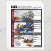 Universal Mock Ticket voor reizen en evenementen (Voorkant / Achterkant)