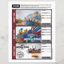 Universal Mock Ticket voor reizen en evenementen