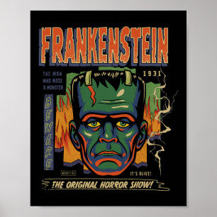 Universal Monsters Frankenstein Halloween Poster