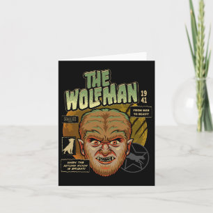 Universal Monsters The Wolf Man Halloween Kaart