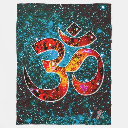 Universal OM Hum Fleece Deken (Voorkant)