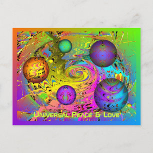 Universal Peace & Love Holiday Greetings Feestdagenkaart