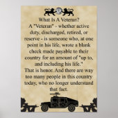 Universal What is a Veteran Poster (Voorkant)