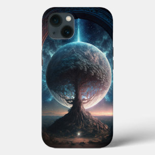 Universe Cosmic Tree Surreal Fantasy Art iPhone 13 Hoesje