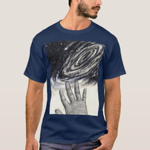 Universe Hand Reaching voor de sterren Illustratie T-shirt