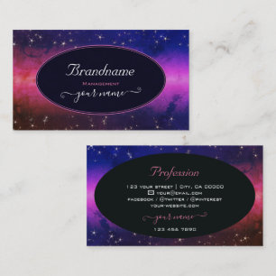 Universe kleurige galaxy Glitter Stars Night Sky Visitekaartje