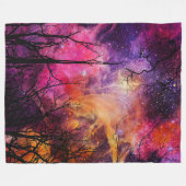 Universe magische bossen fleece deken (Voorkant (Horizontaal))