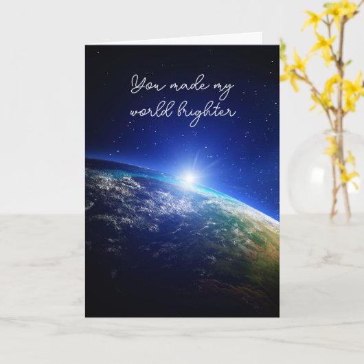 Universe met lichte vlakke dank kaart (Gele Bloem)