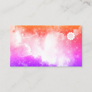 *~* Universe Peach Lavender and Pink Galaxy Nebula Visitekaartje