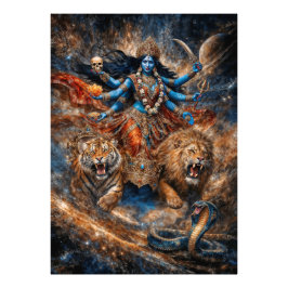 Universe Powers of Kali Goddess Foto Afdruk