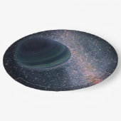 Universe ruimtevaartthematuin essentieel papieren bordje (Gekanteld)